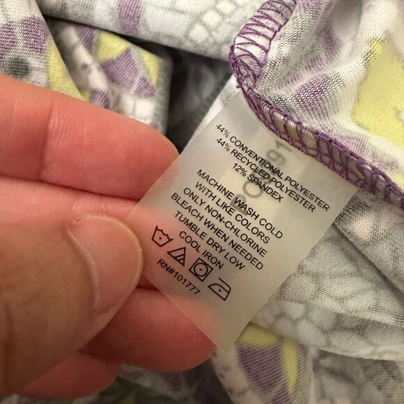 SOYBU Elana Fresco Mosaic Sheath Dress Stretch Roll-Tab Sleeve in Purple - Picture 9 of 10